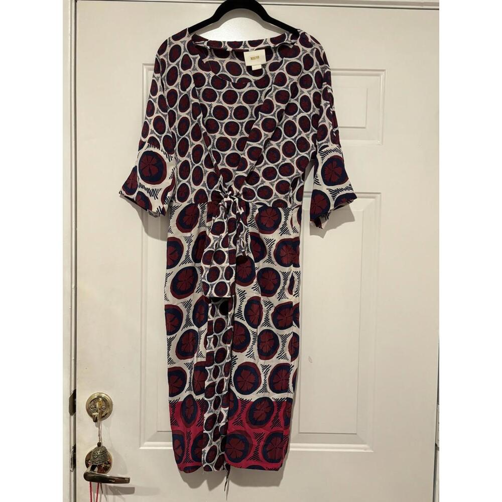 Women's sz‎ 4 Anthropologie Maeve floral dress 3/4 sleeve #1313